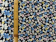 Cotton and linen velvet processed floral pattern fabric
